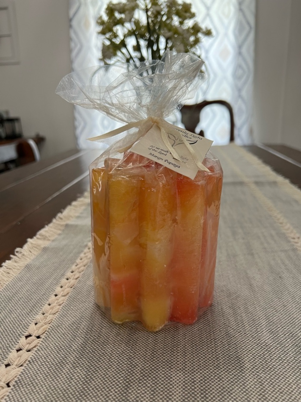 Heavenly Light Handmade Mango Papaya Scent Candle New